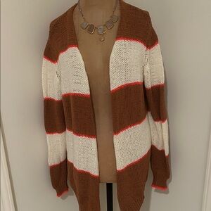 Sita Murt Striped Brown and Cream Women's Sweater